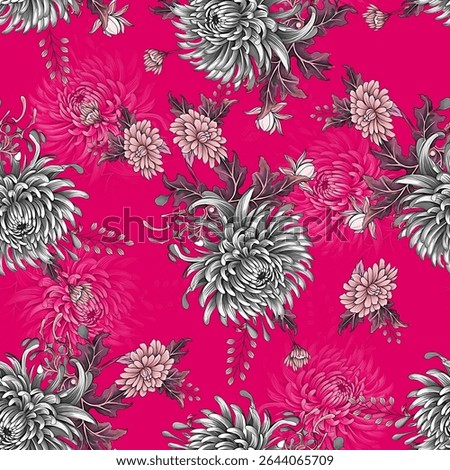abstract allover floral pattern background, vintage flowers with abstract background for decoration and fabric print,