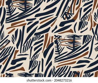 Abstract animals and leaves print seamless pattern. Colored pattern ready for textile prints. Abstract animals print seamless pattern. Colored pattern ready for textile prints.