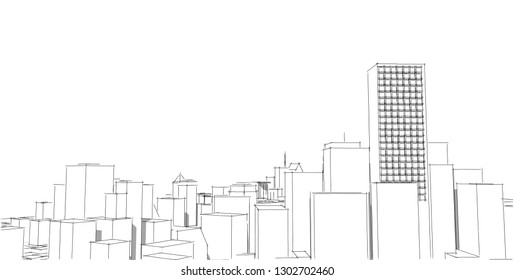 Architecture Sketch Stock Vector (Royalty Free) 139042358 | Shutterstock