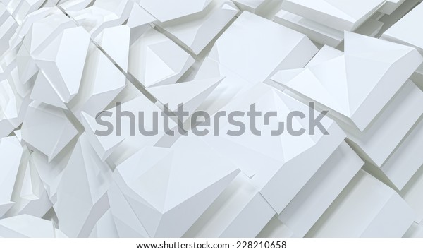 Abstract Architectural Background Made White Blocks Stock Illustration ...