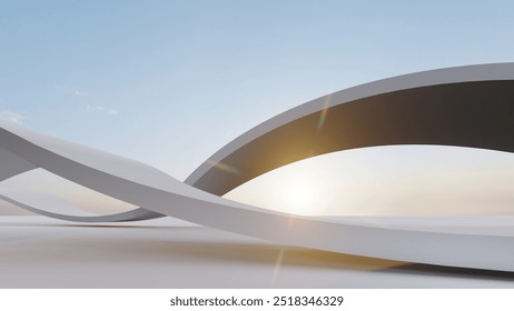 Abstract architecture background 3d render