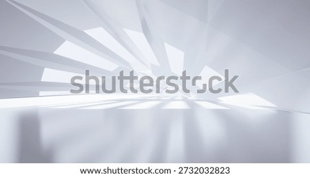 Abstract architecture background arched interior 3d render