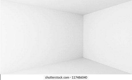 Abstract Architecture Background. Empty White Room Interior