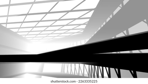 Abstract architecture digital background 3d rendering