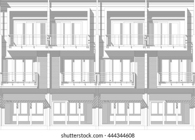 Abstract Architecture Drawing