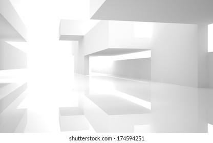 Abstract Architecture. abstract white building on a white background. 