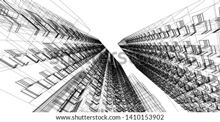 Similar – Image, Stock Photo geometry Town Capital city
