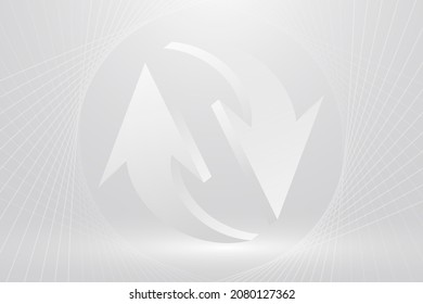 Abstract Arrow Background, White Gradient Business Reverse Symbol