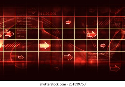 Abstract arrows technology background