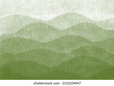 Abstract art background green colors and gradient  Watercolor painting canvas and olive wavy pattern  Fragment artwork paper and waved lines and water effect 
