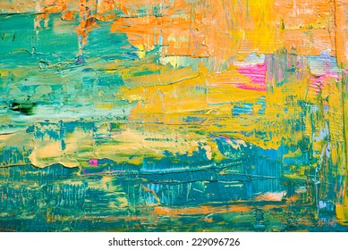 Hand Drawn Oil Painting Abstract Art Stock Illustration 433209349 ...