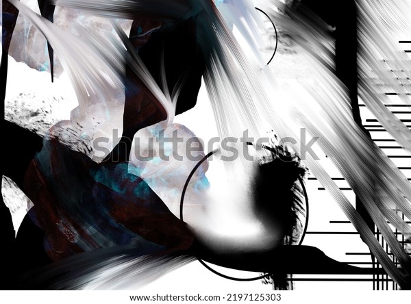Abstract art background. An illustration of a modern design, a poster in a minimalistic flat style. It can be used for any design: wall decorations, postcards, brochures, fashion prints, posters.