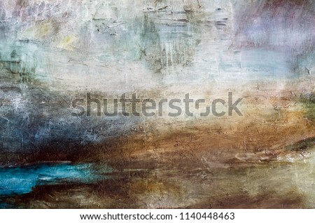 Abstract art background. Multicolored bright texture. Contemporary art. Oil painting on canvas. Fragment of artwork. Spots of oil paint. Brushstrokes of paint. Modern art.