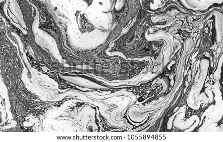 Abstract Art Black White Colours Fluid Stock Illustration Royalty