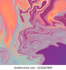 Abstract art liquid paint mixing pastel gradient background swirling together  layering internal and colors not mixing maintaining separation in layers twirling