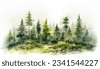 forest watercolor