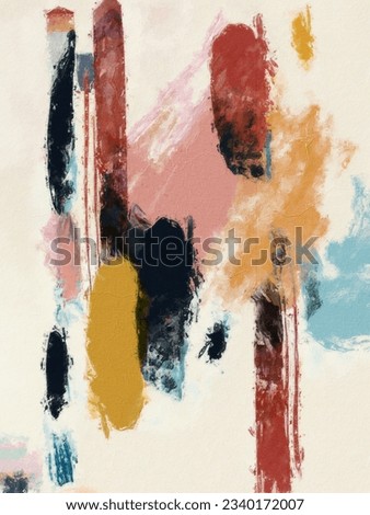  abstract art vector illustrations. Creative minimalist vector illustration, vector design for wall decor, wallpaper, poster, multi coloured Oil painting
