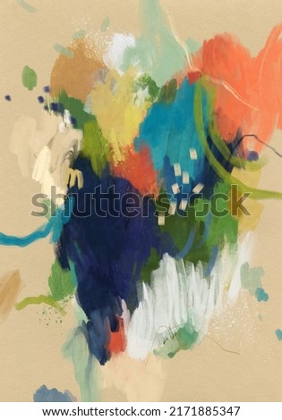Abstract art. Versatile artistic image for creative design projects: posters, banners, cards, websites, magazines, wallpapers, book covers and prints. Beautiful colourful painting.