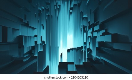 Abstract artistic background, digital abstract art concept, science space illustration background with dynamic effect filter.