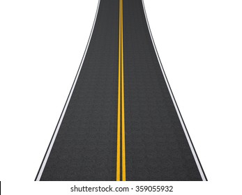 Straight Road Disappearing Into Distance Stock Illustration 54508444 ...