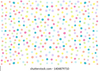 Abstract backdrop. Colorful dots on a white background.