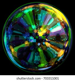 Abstract background. 3d atom model. Elegant glowing circle. Light ring.
Sparking particle. Space tunnel. Colorful ellipse. Glint sphere. Magic portal. Energy ball. 