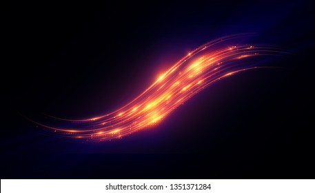 Luminous Neon Shape Wave Abstract Light Stock Vector (Royalty Free ...