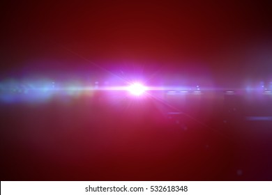 Police Light Flares Luminous Background Stock Illustration 381398071