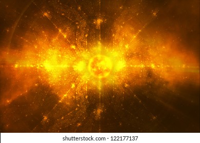 Abstract background - Big Explosion of the sun - End of the world prophecy - Apocalypse