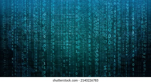 Abstract background with binary code. Hackers, darknet, virtual reality and science fiction concept.