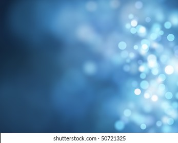 Abstract Background Blue Bokeh Circles