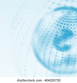 Abstract Background With Blue Particles