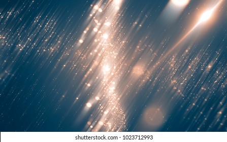 Abstract background with blue shiny diagonal lines and glitters. illustration beautiful.