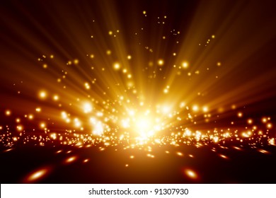 Abstract Background - Bright Orange Lights