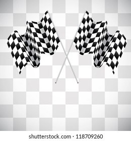 Abstract background with checkered flags. Raster version of the loaded vector