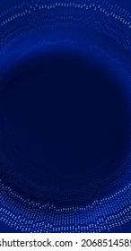 Abstract Background With Circles Data On Tunnel Form. Vertical Size.