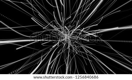 Abstract background with circles and lines. Different shades and thickness.