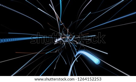 Abstract background with circles and lines. Different shades and thickness.