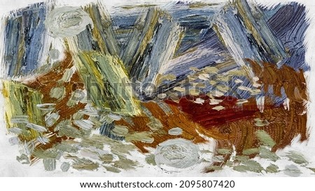 abstract background colored grunge texture chaotic brush strokes and paint brushes