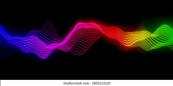 Vector Wave Lines Flowing Dynamic Blue Stock Vector (Royalty Free ...