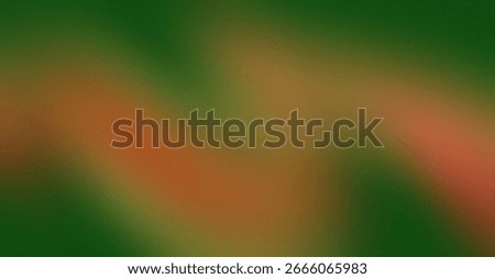 abstract background combining warm and cool gradients (orange and green) with distinctive film grain texture. Suitable for variety of visual purposes requiring a minimalist and eye-catching background