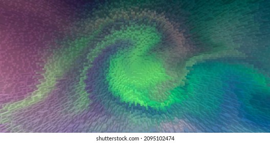 Abstract Background Design: 3d Color Blending  (magenta, Aquamarine, Blue Colors), Colorful And Unique Perspective Pattern With  Bird-like Texture In The Center Ready To Use By Artistic And Designers 