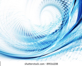 Abstract background design of grid wave