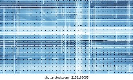 Abstract background of digital graphic structure glitters in beige-blue tones.