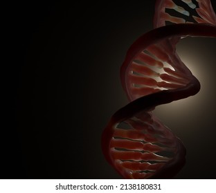 Abstract Background. DNA Realistic. Shadow DNA colored. 3D Rendering