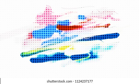 Abstract Background  Dots Pattern  Created and Microsoft Fresh Paint