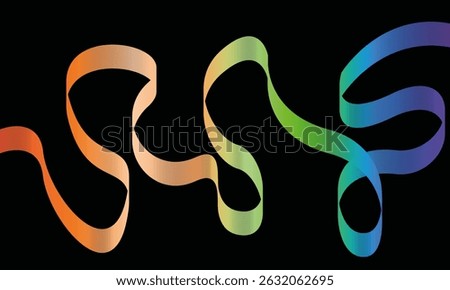 Abstract background with dynamic ribbons light polychromatic waves. Vibrant and futuristic design. Wave lines background. Wave gradient background, flowing element.