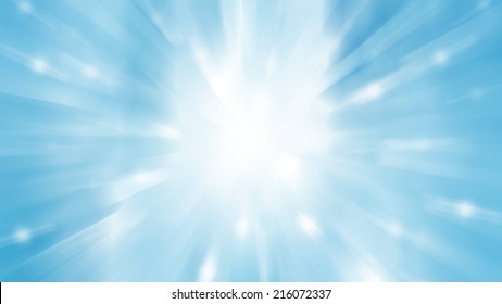 abstract background. explosion of blue lights background