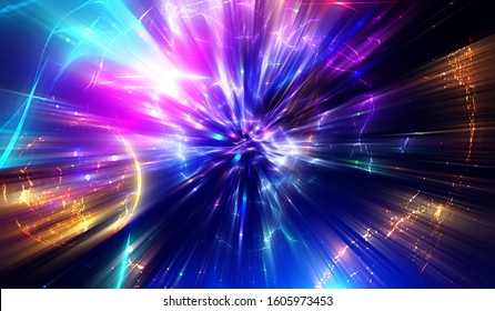 abstract background. explosion star on multicolored. illustration beautiful.