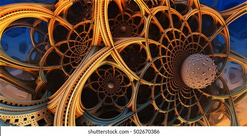 Abstract Background Fantastic 3d Structures Stock Illustration ...